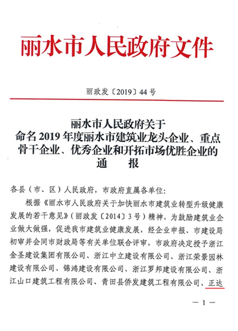 2019年龙头企业